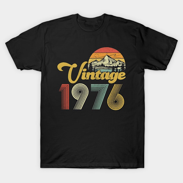 Vintage 1976 Sunset Retro Funny 44th Birthday Awesome Since 1976 T-Shirt by Tilida2012